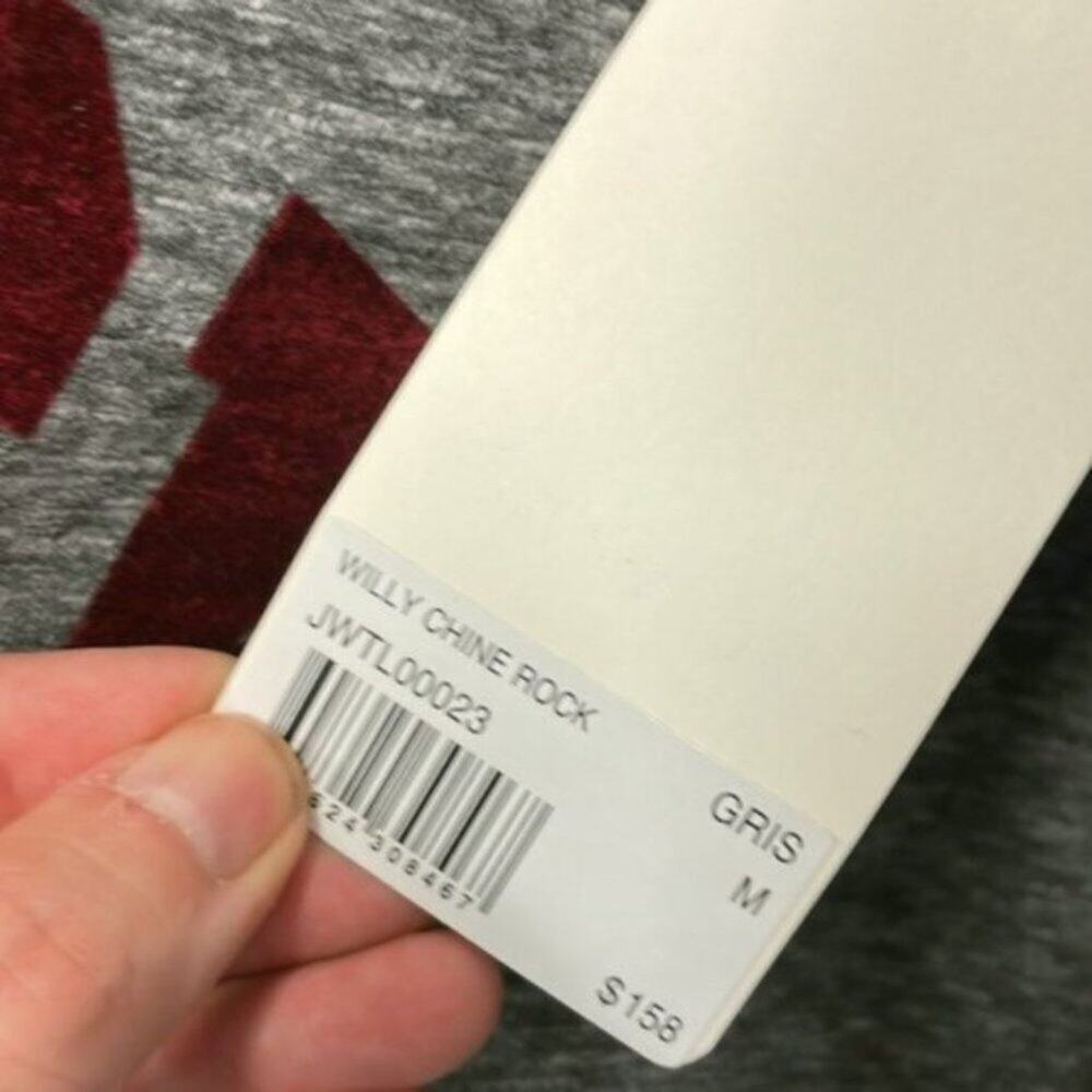 Zadig & Voltaire Flocked Rock Detail Tee Gray M - Picture 5 of 9